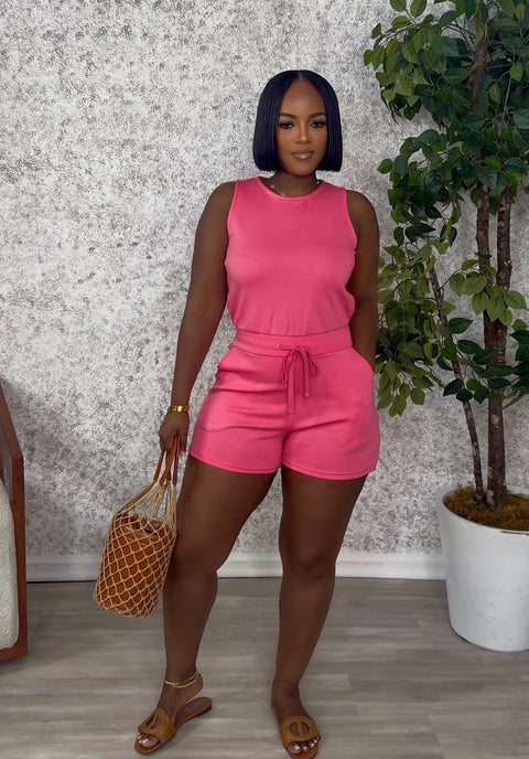 Sonika Romper( Taffy Pink)