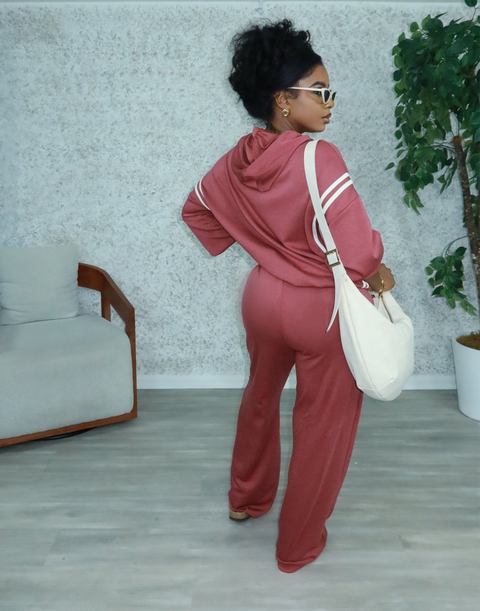 Khalani Jogger Set (Marsala)