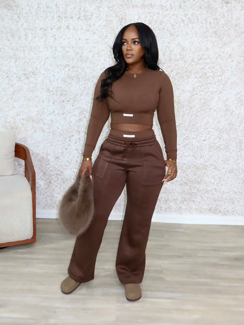 Anything Goes Pants Set (Brown)