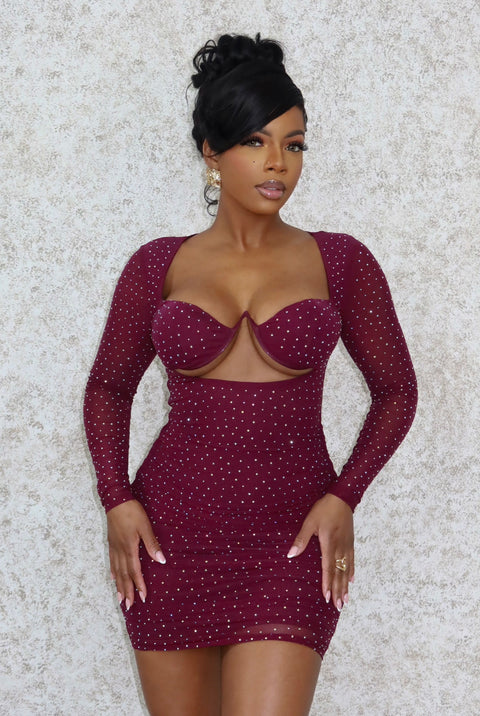 Dalia Rhinestone Mini(Purple) - Fitz Clothing