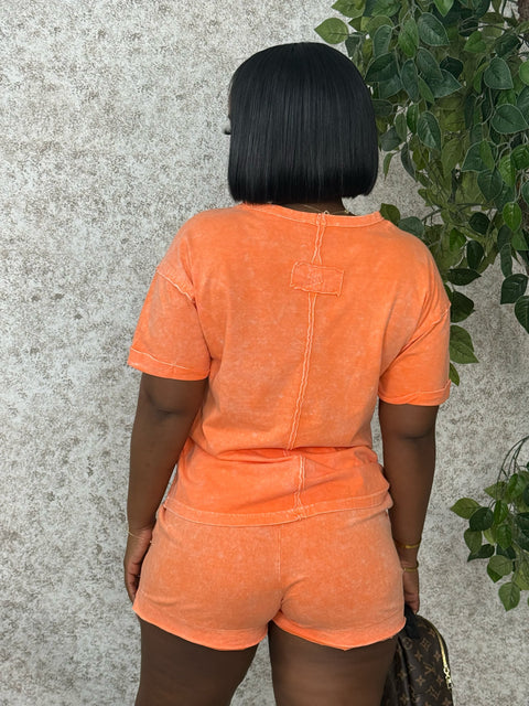 Easy Days Shorts Set (Orange)