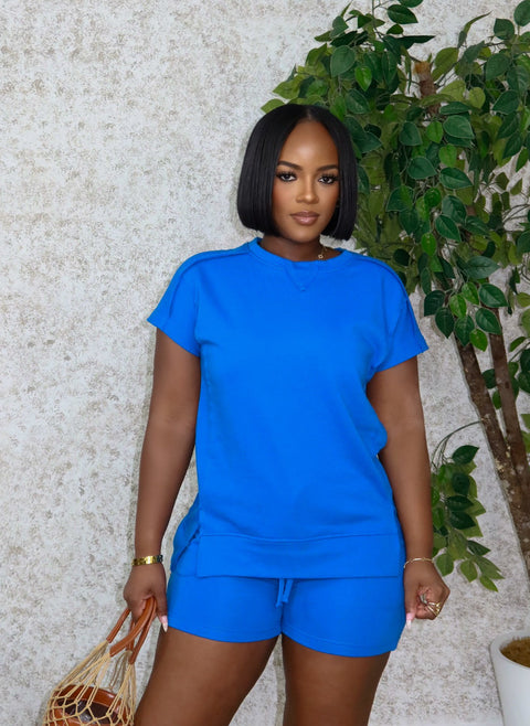 Cloud Soft Shorts Set (Blue)