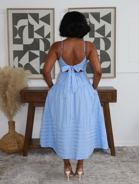 Classy Tina Midi (Blue) - Fitz Clothing