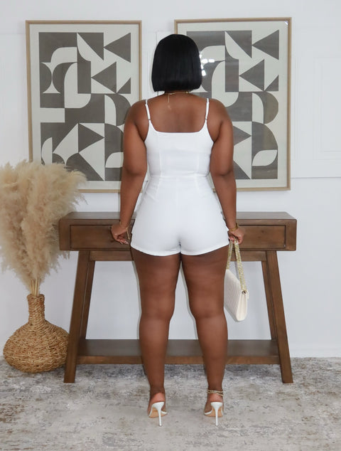 Sweet Meadow Chic Romper (White)