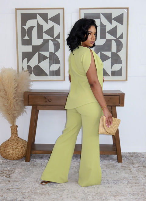 Lydia Luxe Pants Set (Green)