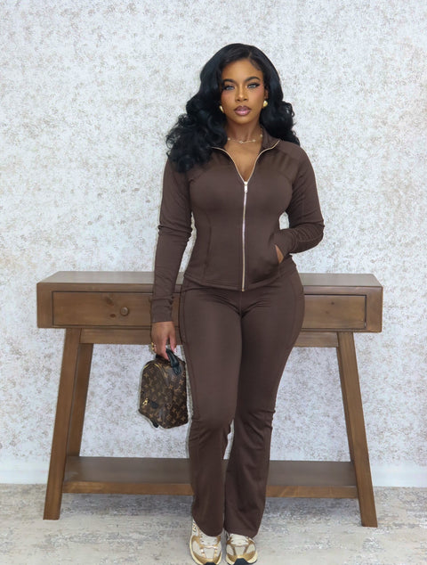 Nelly Active Set (Brown) - Fitz Clothing