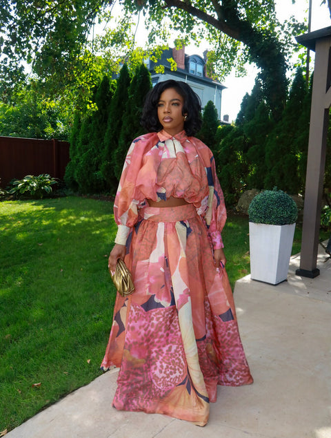 Trina Floral Maxi Skirt Set