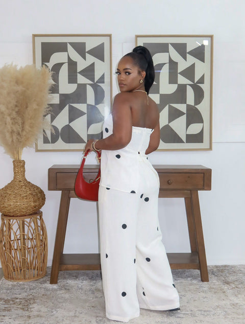 Talk Is Cheap Polka Dot Pants Set