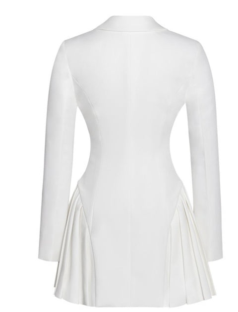 Miss Sophisticated Blazer Dress (White)