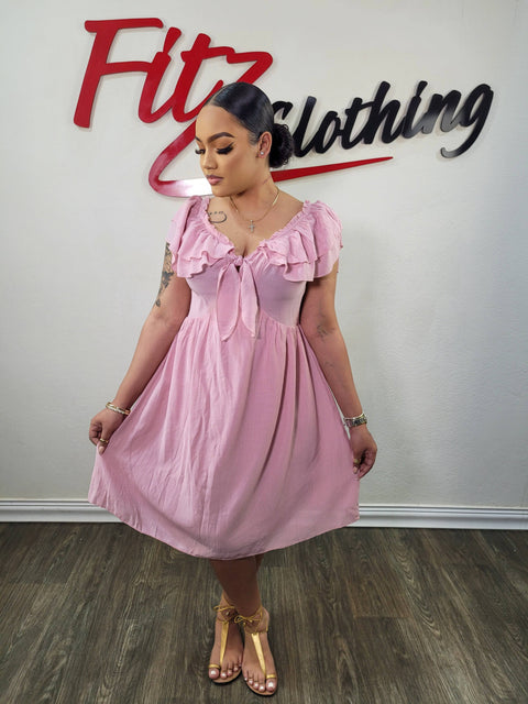 Merica Off Shoulder Mini (Pink) - Fitz Clothing
